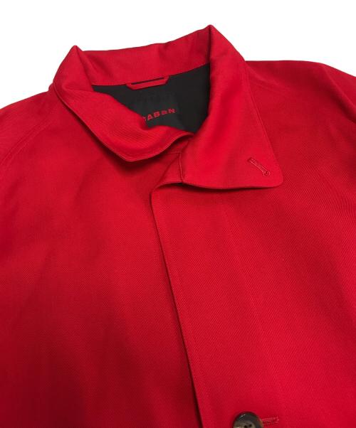 CABAN（キャバン）CABAN (キャバン) ウールギャバジン スタンドカラーコート レッド サイズ:Sの古着・服飾アイテム