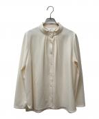 SOEJUソージュ）の古着「スタンドカラータックブラウス」｜ホワイト