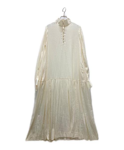 COLUMN（コラム）COLUMN (コラム) ジャガードハイネックワンピース ホワイト サイズ:38の古着・服飾アイテム