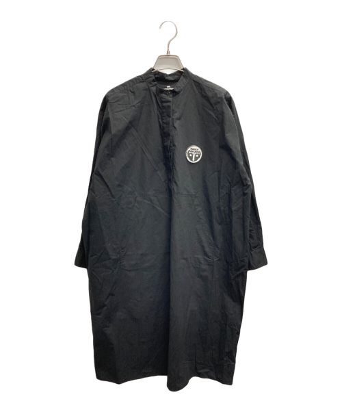 MM6 Maison Margiela（エムエムシックスメゾンマルジェラ）MM6 Maison Margiela (エムエムシックス メゾンマルジェラ) リバースロゴミッドレングスポプリンシャツドレス ブラック サイズ:36の古着・服飾アイテム
