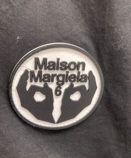 MM6 Maison Margiela（エムエムシックスメゾンマルジェラ）MM6 Maison Margiela (エムエムシックス メゾンマルジェラ) リバースロゴミッドレングスポプリンシャツドレス ブラック サイズ:36の古着・服飾アイテム