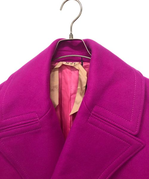 N°21（ヌメロヴェントゥーノ）N°21 (ヌメロヴェントゥーノ) ビッグカラーコート ピンク サイズ:38 未使用品の古着・服飾アイテム