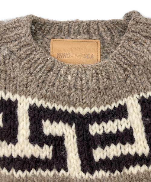 WIND AND SEA（ウィンダンシー）WIND AND SEA (ウィンダンシー) カウチンニット ブラウン サイズ:Mの古着・服飾アイテム