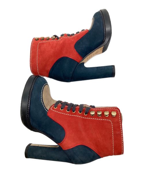 BALLY（バリー）BALLY (バリー) ショートブーツ レッド サイズ:35EUの古着・服飾アイテム