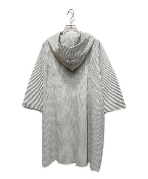 HOMME PLISSE ISSEY MIYAKE（オム プリッセ イッセイ ミヤケ）HOMME PLISSE ISSEY MIYAKE (オムプリッセ イッセイ ミヤケ) メッシュプリーツフードコート グレー サイズ:1の古着・服飾アイテム