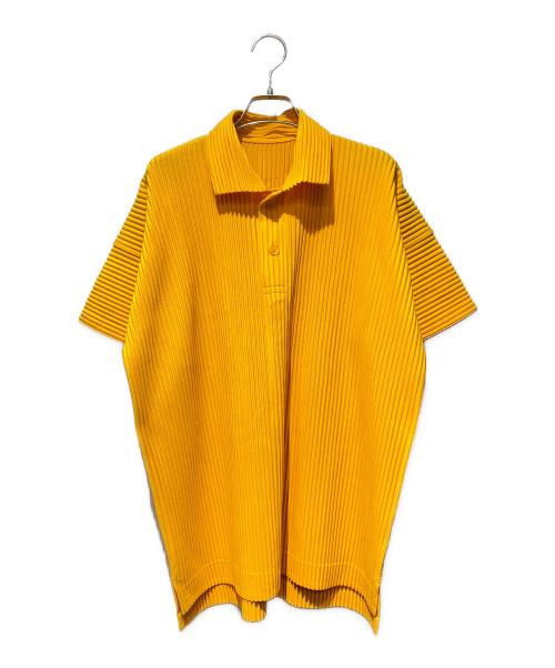 HOMME PLISSE ISSEY MIYAKE（オム プリッセ イッセイ ミヤケ）HOMME PLISSE ISSEY MIYAKE (オム プリッセ イッセイ ミヤケ) プリ―ツポロシャツ オレンジ サイズ:2の古着・服飾アイテム