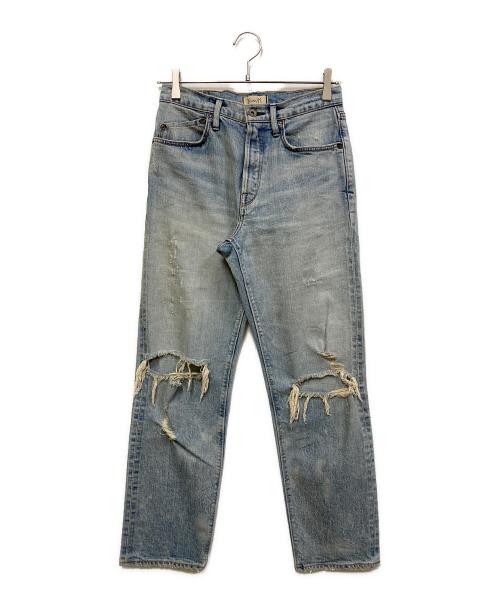 YANUK（ヤヌーク）YANUK (ヤヌーク) クラッシュデニムパンツ インディゴ サイズ:SIZE 24の古着・服飾アイテム