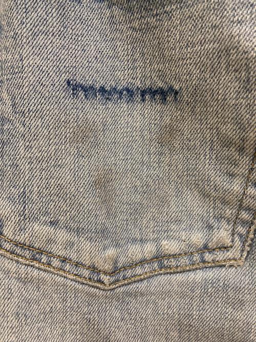YANUK（ヤヌーク）YANUK (ヤヌーク) クラッシュデニムパンツ インディゴ サイズ:SIZE 24の古着・服飾アイテム