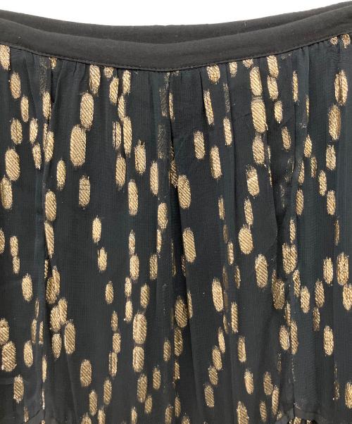 Velnica（ヴェルニカ）Velnica (ヴェルニカ) ラメ糸ドット織マキシスカート ブラック サイズ:表記無しの古着・服飾アイテム