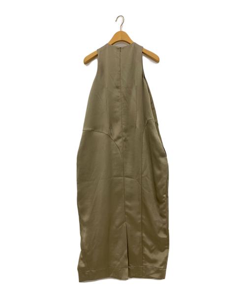 OMMO（オーエムエムオー）OMMO (オーエムエムオー) SATIN DRAPE OP ベージュ サイズ:38の古着・服飾アイテム