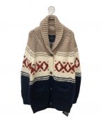 DOUBLE STANDARD CLOTHINGダブルスタンダードクロージング）の古着「カウチンカーディガン 2964043」｜ベージュ×ネイビー