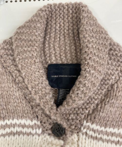 DOUBLE STANDARD CLOTHING（ダブルスタンダードクロージング）DOUBLE STANDARD CLOTHING (ダブルスタンダードクロージング) カウチンカーディガン 2964043 ベージュ×ネイビー サイズ:F 未使用品の古着・服飾アイテム