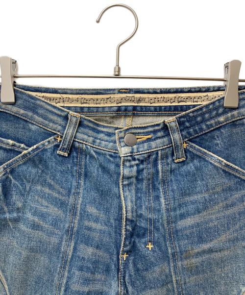 n(n) by NUMBER (N)INE（エヌエヌバイナンバーナイン）n(n) by NUMBER (N)INE (エヌエヌバイナンバーナイン) 裾スナップボタンデニムパンツ NNP-F905B インディゴ サイズ:2の古着・服飾アイテム