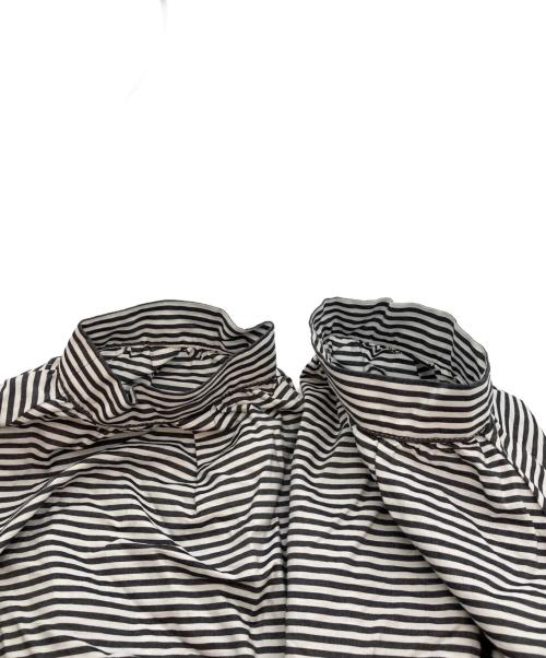 mizuiro-ind（ミズイロインド）mizuiro-ind (ミズイロインド) ストライプドルマンブラウス グレー サイズ:FREEの古着・服飾アイテム