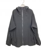 Y'sワイズ）の古着「TRIACETATE POLYESTER CREPE de CHINE ZIP UP RAGLAN BLOUSON」｜ブラック