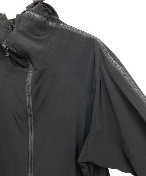 Y's（ワイズ）Y's (ワイズ) TRIACETATE POLYESTER CREPE de CHINE ZIP UP RAGLAN BLOUSON ブラック サイズ:SIZE2の古着・服飾アイテム