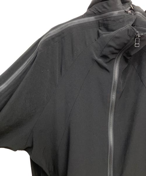 Y's（ワイズ）Y's (ワイズ) TRIACETATE POLYESTER CREPE de CHINE ZIP UP RAGLAN BLOUSON ブラック サイズ:SIZE2の古着・服飾アイテム