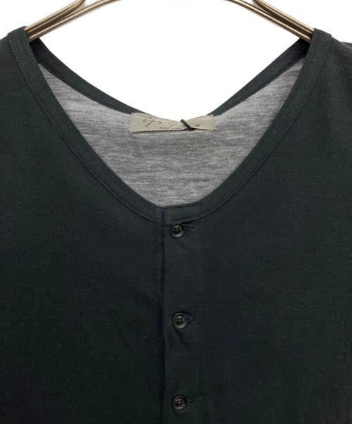 Yohji Yamamoto pour homme（ヨウジヤマモト プールオム）Yohji Yamamoto pour homme (ヨウジヤマモト プールオム) 内田柄ヘンリー半袖 ブラック サイズ:3の古着・服飾アイテム