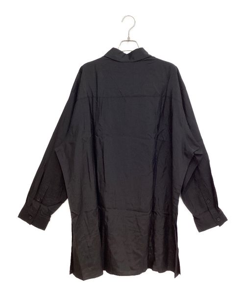 Yohji Yamamoto pour homme（ヨウジヤマモト プールオム）Yohji Yamamoto pour homme (ヨウジヤマモト プールオム) 23SS BODY SIDE BTN OPEN BLOUSE（ボディサイドボタンオープンブラスすオープンブラウス） ブラック サイズ:2の古着・服飾アイテム