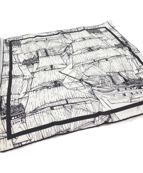 Salvatore Ferragamo（サルヴァトーレ フェラガモ）Salvatore Ferragamo (サルヴァトーレ フェラガモ) シュシュ&スカーフ ホワイトの古着・服飾アイテム