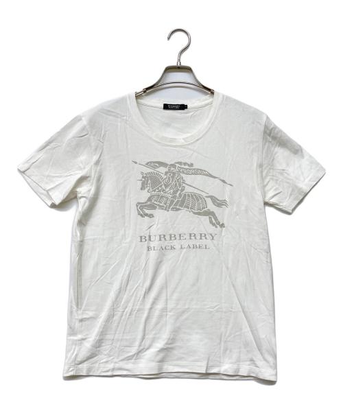 BURBERRY BLACK LABEL（バーバリーブラックレーベル）BURBERRY BLACK LABEL (バーバリーブラックレーベル) ロゴプリントTシャツ ホワイト サイズ:size2の古着・服飾アイテム