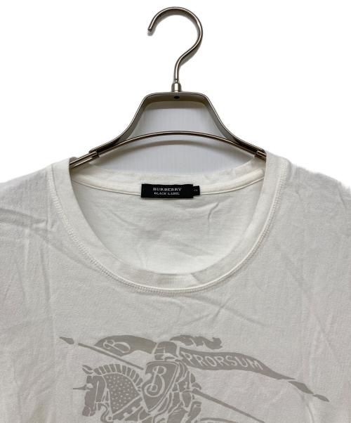 BURBERRY BLACK LABEL（バーバリーブラックレーベル）BURBERRY BLACK LABEL (バーバリーブラックレーベル) ロゴプリントTシャツ ホワイト サイズ:size2の古着・服飾アイテム