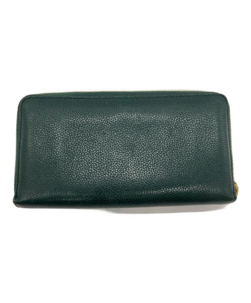 GUCCI（グッチ）GUCCI (グッチ) ラウンドファスナー財布 グリーンの古着・服飾アイテム