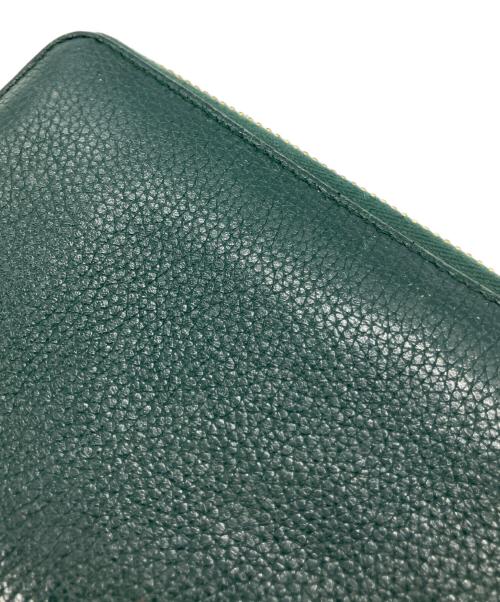 GUCCI（グッチ）GUCCI (グッチ) ラウンドファスナー財布 グリーンの古着・服飾アイテム