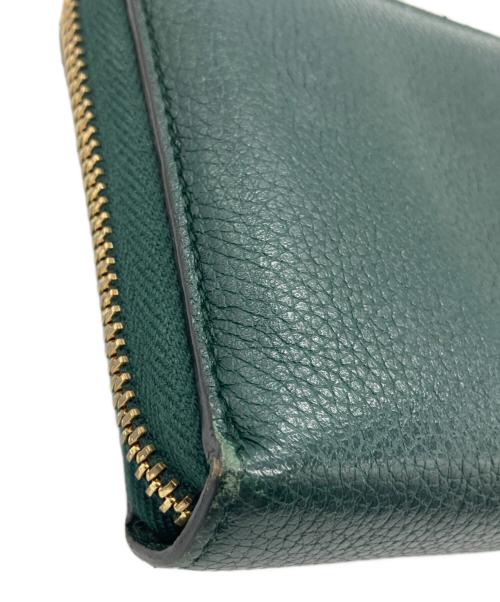 GUCCI（グッチ）GUCCI (グッチ) ラウンドファスナー財布 グリーンの古着・服飾アイテム