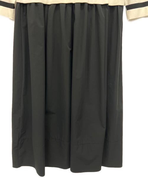 GEORGES RECH（ジョルジュレッシュ）GEORGES RECH (ジョルジュレッシュ) ニットボーダードッキングワンピース ブラック×ホワイト サイズ:38の古着・服飾アイテム