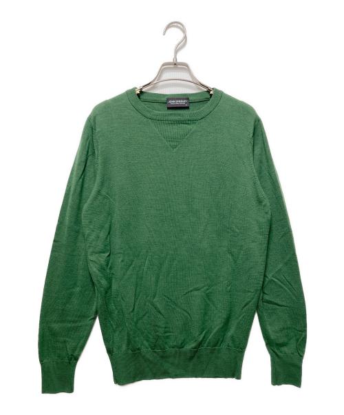 JOHN SMEDLEY（ジョンスメドレー）JOHN SMEDLEY (ジョンスメドレー) クルーネックメリノウールニット グリーン サイズ:Ｓの古着・服飾アイテム