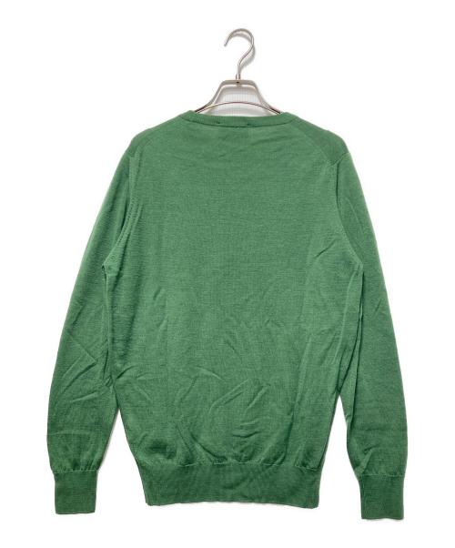 JOHN SMEDLEY（ジョンスメドレー）JOHN SMEDLEY (ジョンスメドレー) クルーネックメリノウールニット グリーン サイズ:Ｓの古着・服飾アイテム