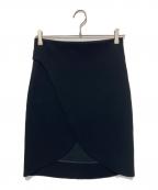 YOKO CHANヨーコチャン）の古着「センタースリットスカート」｜ブラック