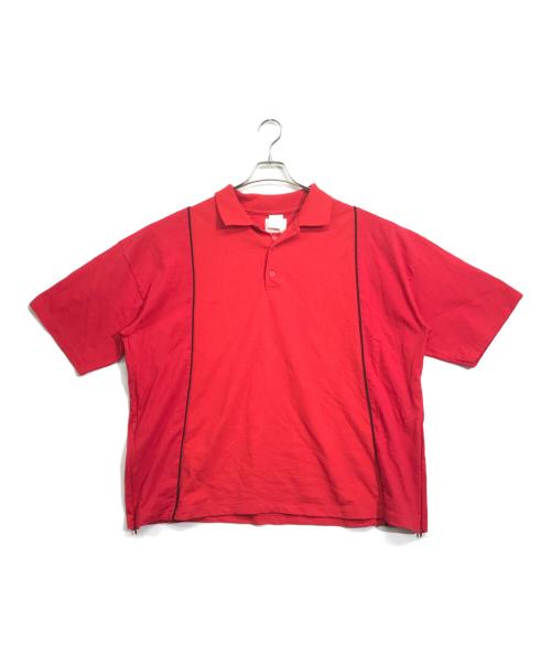 PRE（プレ）PRE (プレ) パイピングポロシャツ レッド サイズ:XLの古着・服飾アイテム