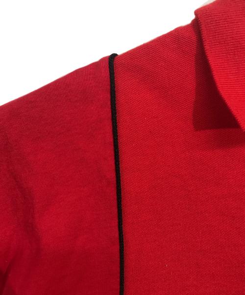 PRE（プレ）PRE (プレ) パイピングポロシャツ レッド サイズ:XLの古着・服飾アイテム