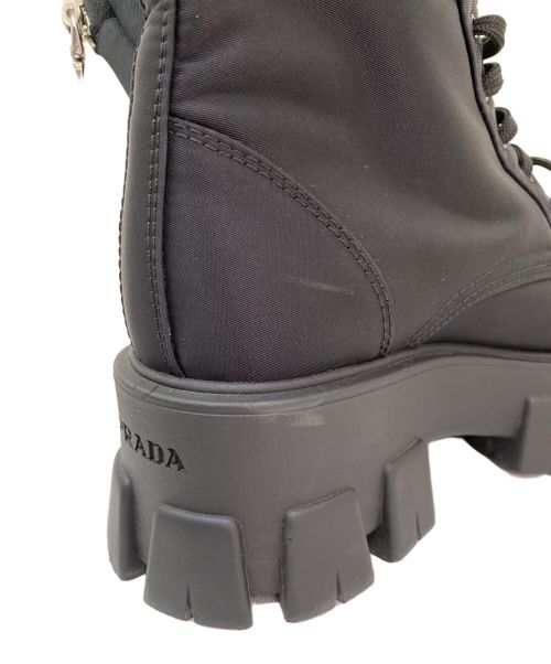 PRADA（プラダ）PRADA (プラダ) モノリス RE-NYLON レースアップブーツ ブラック サイズ:36の古着・服飾アイテム