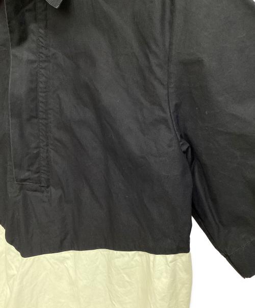JIL SANDER（ジルサンダー）JIL SANDER (ジルサンダー) 2トーンハーフスリーブプルオーバーシャツ ブラック×ライトグリーン サイズ:48の古着・服飾アイテム