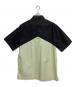 JIL SANDER (ジルサンダー) 2トーンハーフスリーブプルオーバーシャツ ブラック×ライトグリーン サイズ:48：22000円
