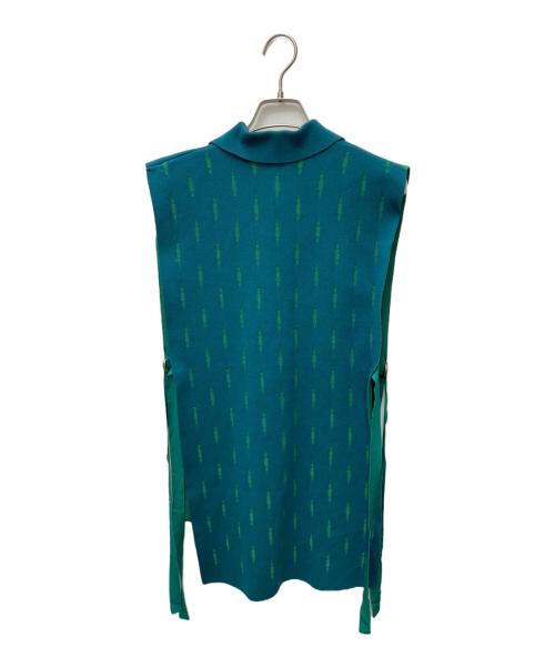 TARO HORIUCHI（タロウホリウチ）TARO HORIUCHI (タロウホリウチ) Graphic Knit 2301-WK01-M210 グリーン サイズ:OSの古着・服飾アイテム