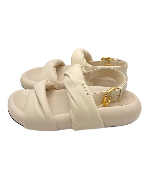 MARNI（マルニ）MARNI (マルニ) Bubble Twisted Open-Toe Sandals ベージュ サイズ:38の古着・服飾アイテム