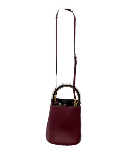MARNI（マルニ）MARNI (マルニ) パニエ2WAYバケットバッグ ボルドーの古着・服飾アイテム