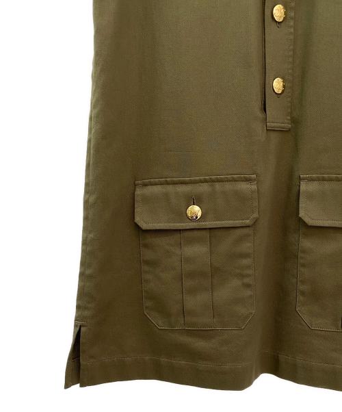 CELINE（セリーヌ）CELINE (セリーヌ) T-shirt dress with military pockets in lightweight twill オリーブ サイズ:34の古着・服飾アイテム