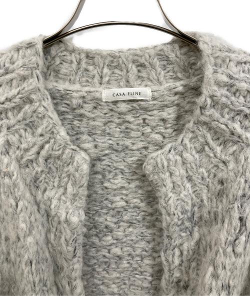 CASA FLINE（カーサフライン）CASA FLINE (カーサフライン) ハンドニットカーディガン ライトグレー サイズ:Freeの古着・服飾アイテム
