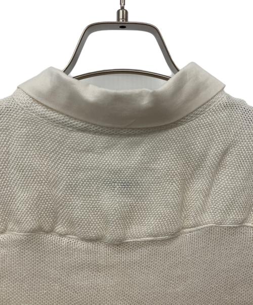 JANE SMITH（ジェーンスミス）JANE SMITH (ジェーンスミス) LINEN MESH EMBROIDERY SHIRT BIBS ベージュ サイズ:Lの古着・服飾アイテム