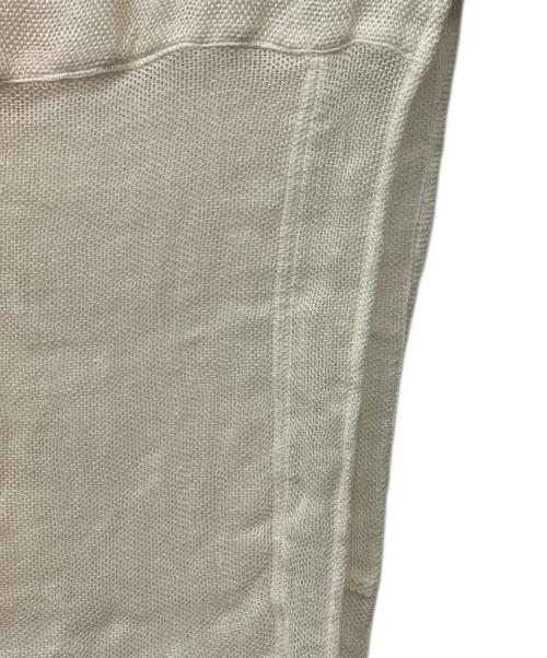 JANE SMITH（ジェーンスミス）JANE SMITH (ジェーンスミス) LINEN MESH EMBROIDERY SHIRT BIBS ベージュ サイズ:Lの古着・服飾アイテム