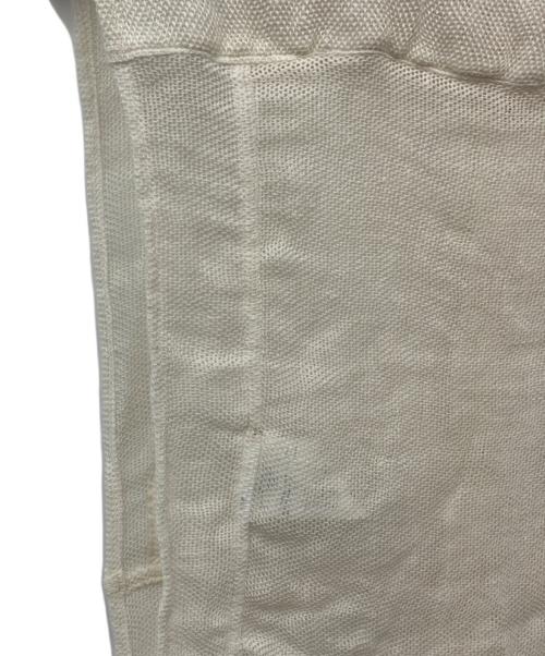 JANE SMITH（ジェーンスミス）JANE SMITH (ジェーンスミス) LINEN MESH EMBROIDERY SHIRT BIBS ベージュ サイズ:Lの古着・服飾アイテム