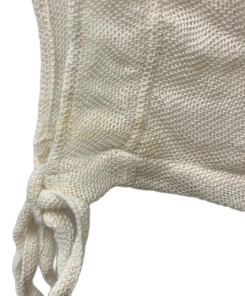 JANE SMITH（ジェーンスミス）JANE SMITH (ジェーンスミス) LINEN MESH EMBROIDERY SHIRT BIBS ベージュ サイズ:Lの古着・服飾アイテム