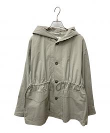 LE GLAZIK（ル グラジック）の古着「コットンナイロンウェザー フードコート」｜オリーブ