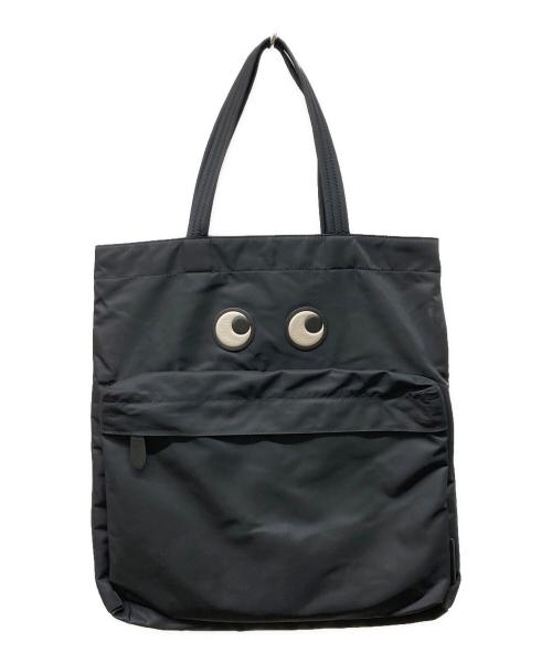 ANYA HINDMARCH（アニヤ・ハインドマーチ）ANYA HINDMARCH (アニヤハインドマーチ) ECONYL Eyes Tote Bag ブラックの古着・服飾アイテム
