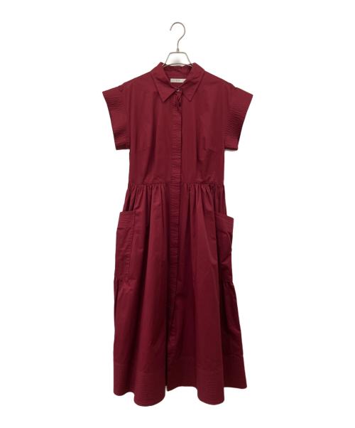 CO（コー）CO (コー) コットンポプリンワンピース ボルドー サイズ:Mの古着・服飾アイテム